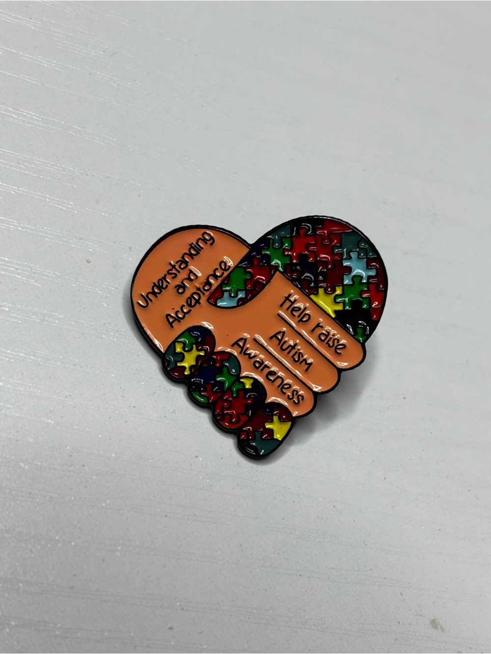 Autism Awareness Puzzle Heart Enamel Pin